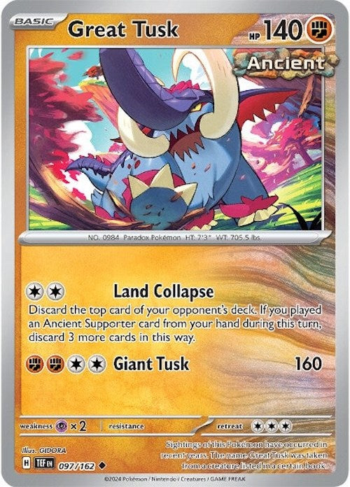 Great Tusk (097/162) [Scarlet & Violet: Temporal Forces] Pokémon