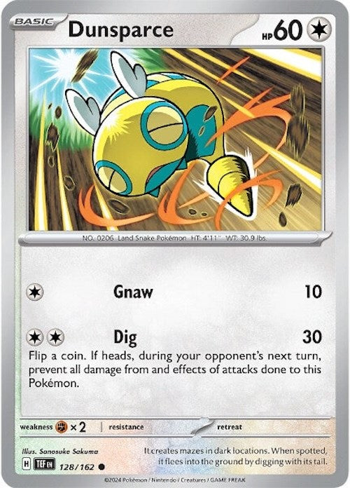 Dunsparce (128/162) [Scarlet & Violet: Temporal Forces] Pokémon
