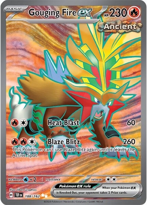 Gouging Fire ex (188/162) [Scarlet & Violet: Temporal Forces] Pokémon