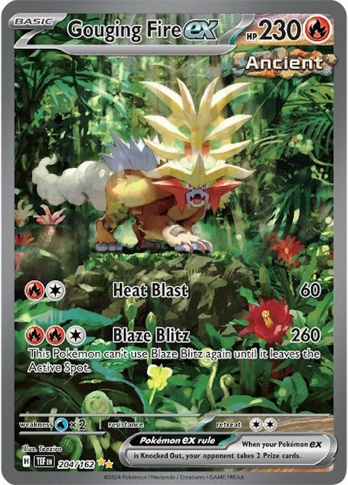 Gouging Fire ex (204/162) [Scarlet & Violet: Temporal Forces] Pokémon