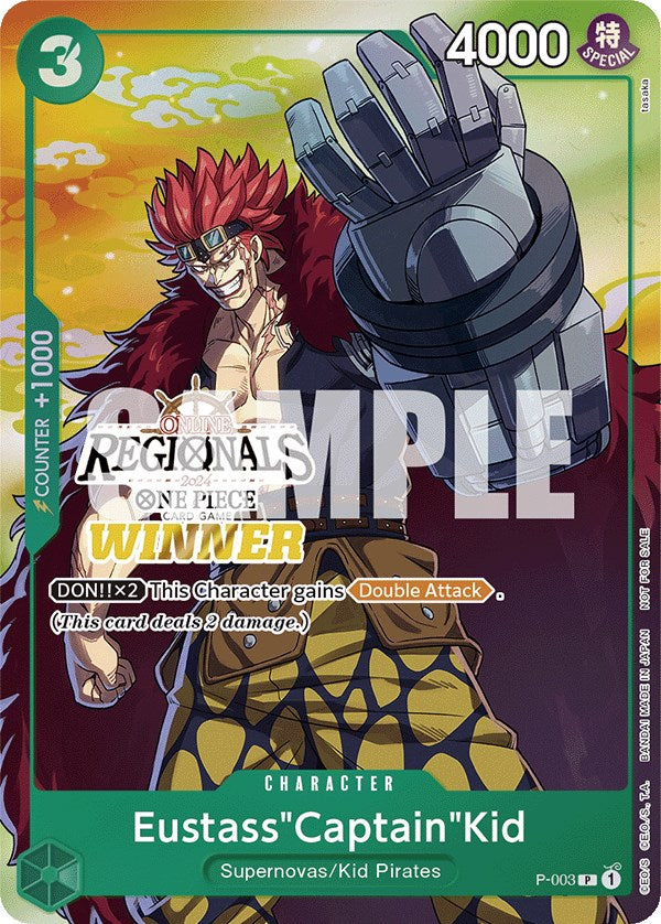 Eustass"Captain"Kid (Online Regional 2024 Vol. 2) [Winner] [One Piece Promotion Cards] Bandai