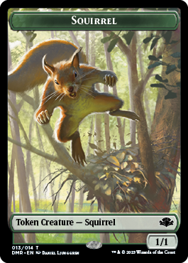 Insect // Squirrel Double-Sided Token [Dominaria Remastered Tokens] Magic: The Gathering