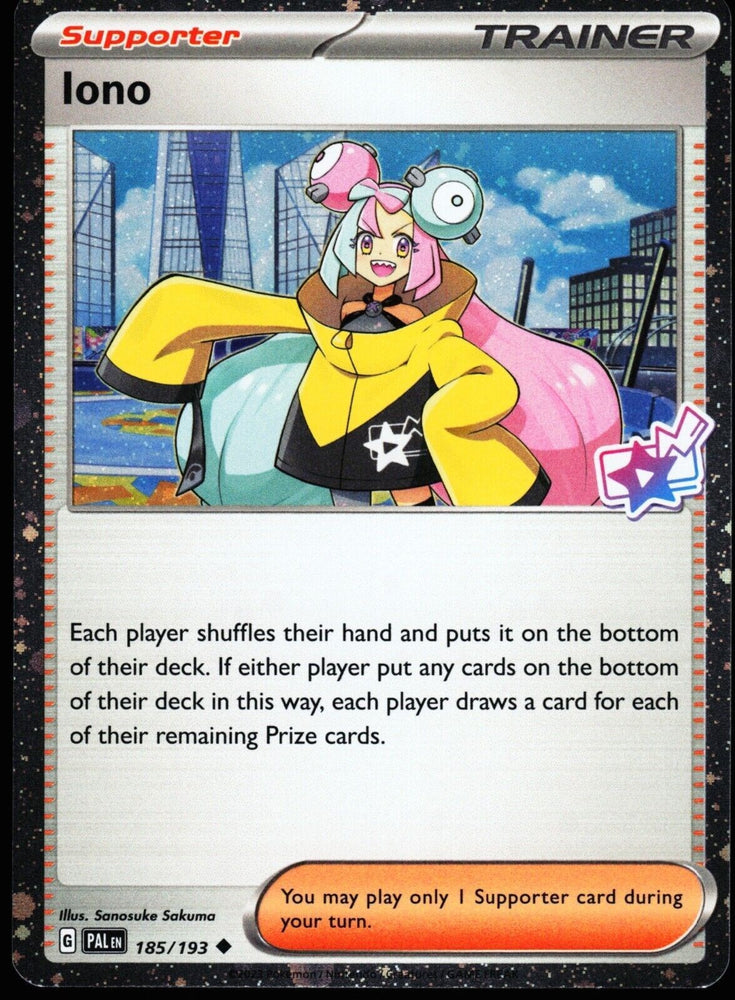 Iono (185/193) (Cosmo Foil) [Scarlet & Violet: Paldea Evolved] Pokémon