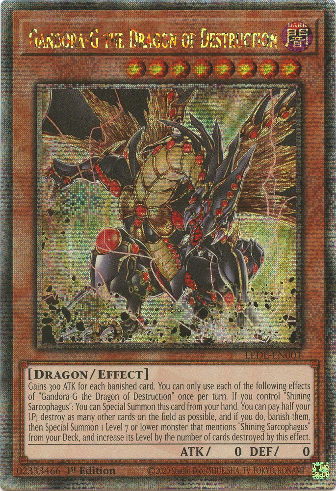 Gandora-G the Dragon of Destruction [LEDE-EN001] Quarter Century Secret Rare Yu-Gi-Oh!