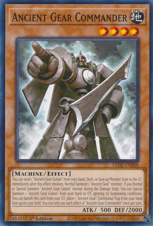 Ancient Gear Commander [LEDE-EN008] Common Yu-Gi-Oh!