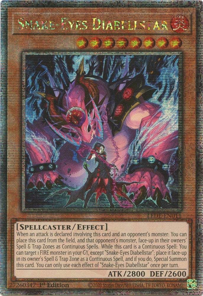Snake-Eyes Diabellstar [LEDE-EN011] Quarter Century Secret Rare Yu-Gi-Oh!
