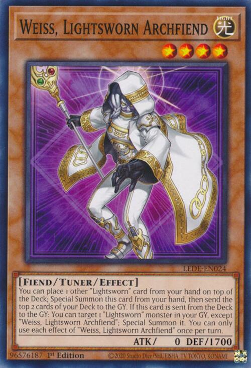 Weiss, Lightsworn Archfiend [LEDE-EN024] Common Yu-Gi-Oh!