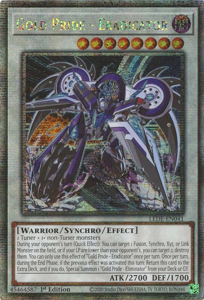 Gold Pride - Eradicator (Quarter Century Secret Rare) [LEDE-EN041] Quarter Century Secret Rare Yu-Gi-Oh!
