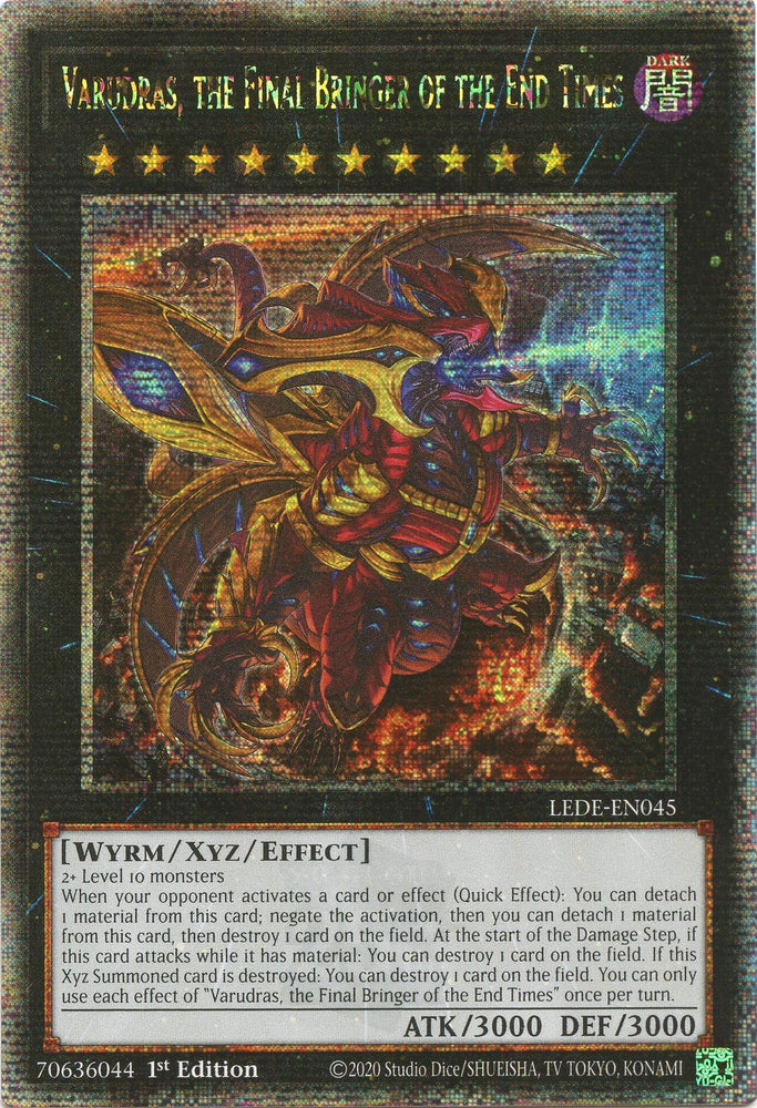 Varudras, the Final Bringer of the End Times (Quarter Century Secret Rare) [LEDE-EN045] Quarter Century Secret Rare Yu-Gi-Oh!
