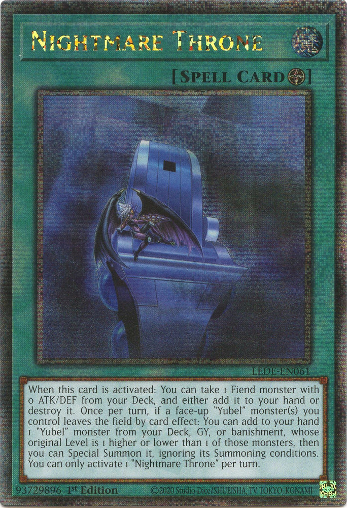 Nightmare Throne (Quarter Century Secret Rare) [LEDE-EN061] Quarter Century Secret Rare Yu-Gi-Oh!