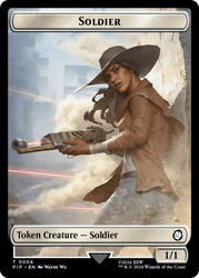 Radiation // Soldier (0004) Double-Sided Token [Fallout Tokens] Magic: The Gathering