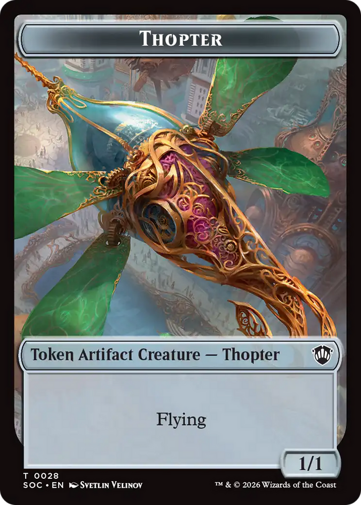 Phyrexian Germ // Thopter Double-Sided Token [Secrets of Strixhaven Commander Tokens] Magic: The Gathering