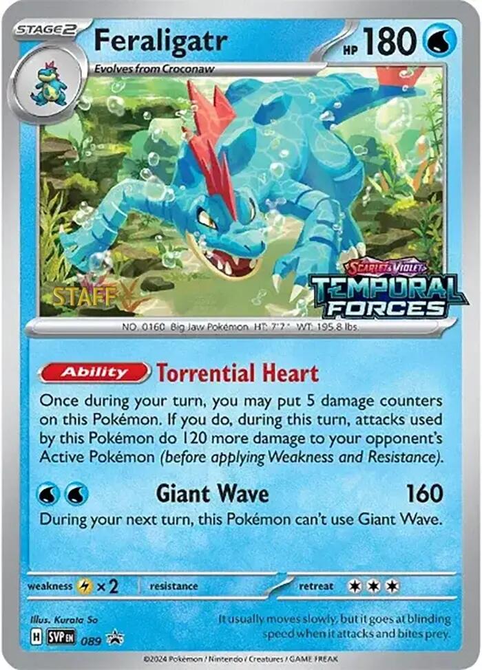 Feraligatr (089) (Staff Prerelease Promo) [Scarlet & Violet: Black Star Promos] Pokémon