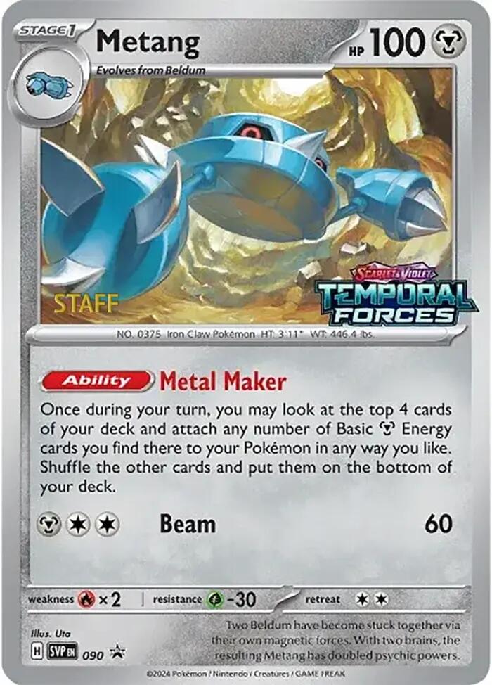 Metang (090) (Staff Prerelease Promo) [Scarlet & Violet: Black Star Promos] Pokémon