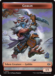 Goblin // Warrior Double-Sided Token [Tarkir: Dragonstorm Tokens] Magic: The Gathering