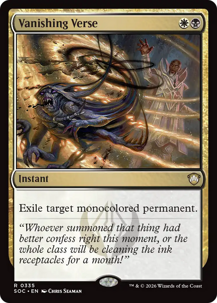 Vanishing Verse [Secrets of Strixhaven Commander] Magic: The Gathering