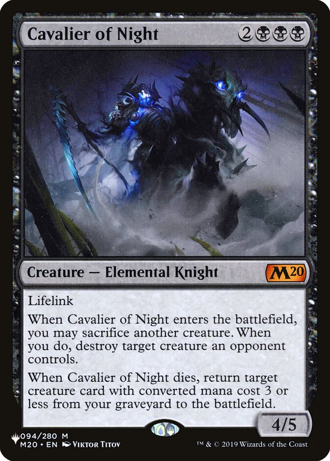 Cavalier of Night [The List] Magic: The Gathering