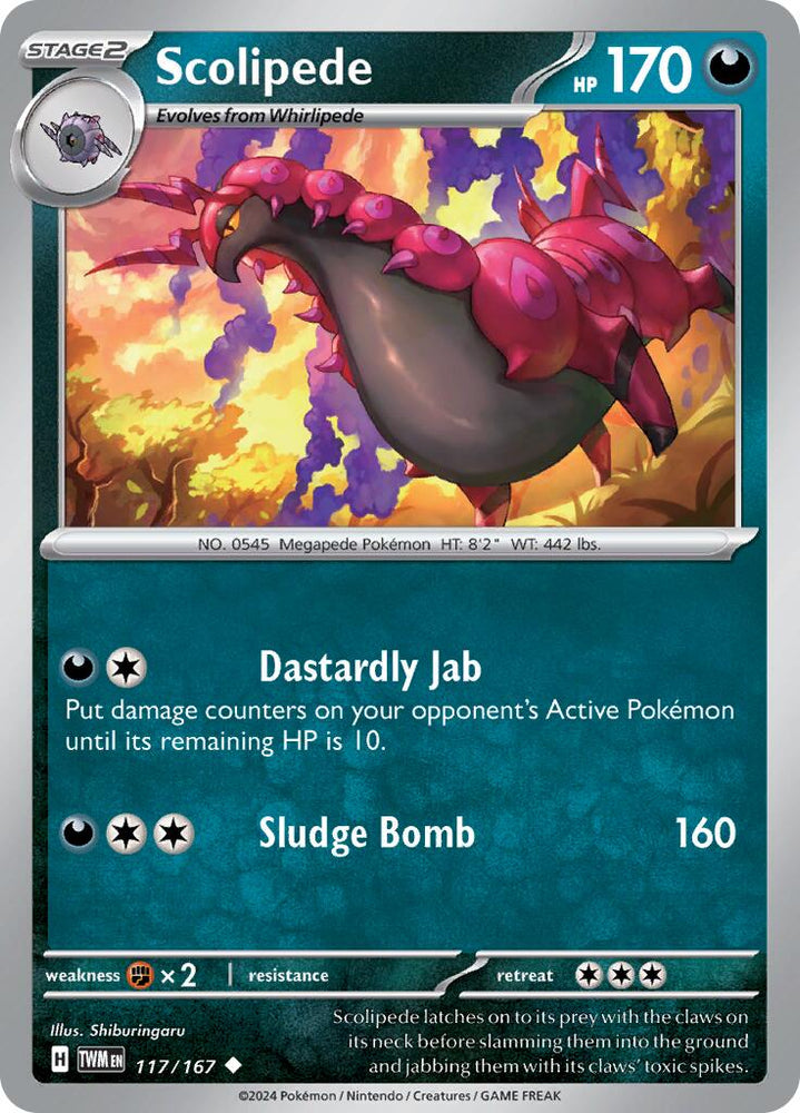 Scolipede (117/167) [Scarlet & Violet: Twilight Masquerade] Pokémon