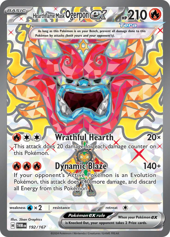 Hearthflame Mask Ogerpon ex (192/167) [Scarlet & Violet: Twilight Masquerade] Pokémon