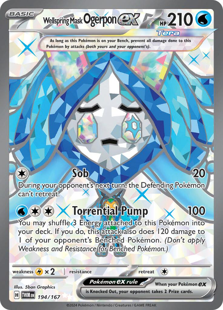 Wellspring Mask Ogerpon ex (194/167) [Scarlet & Violet: Twilight Masquerade] Pokémon
