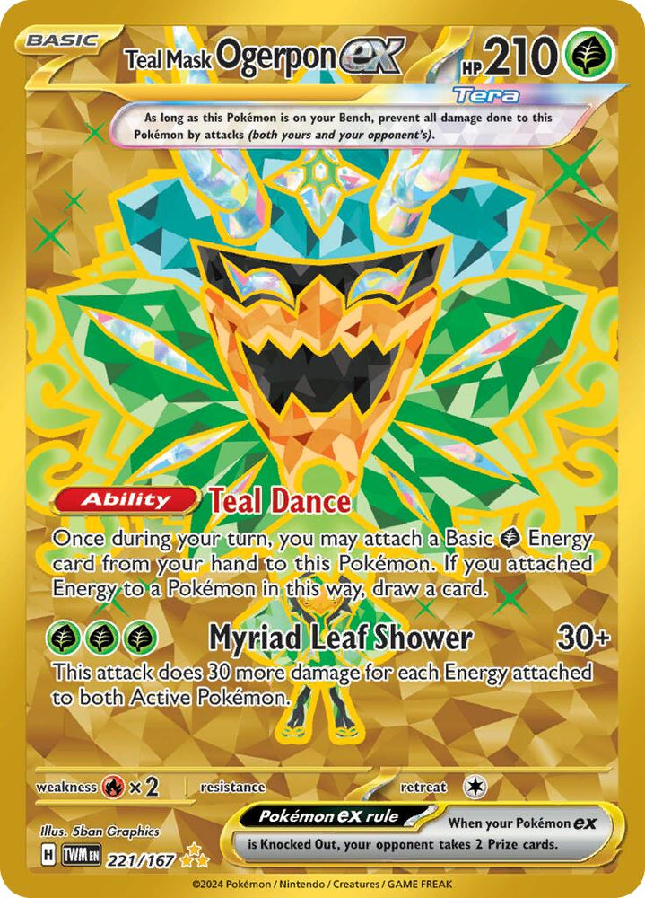 Teal Mask Ogerpon ex (221/167) [Scarlet & Violet: Twilight Masquerade] Pokémon