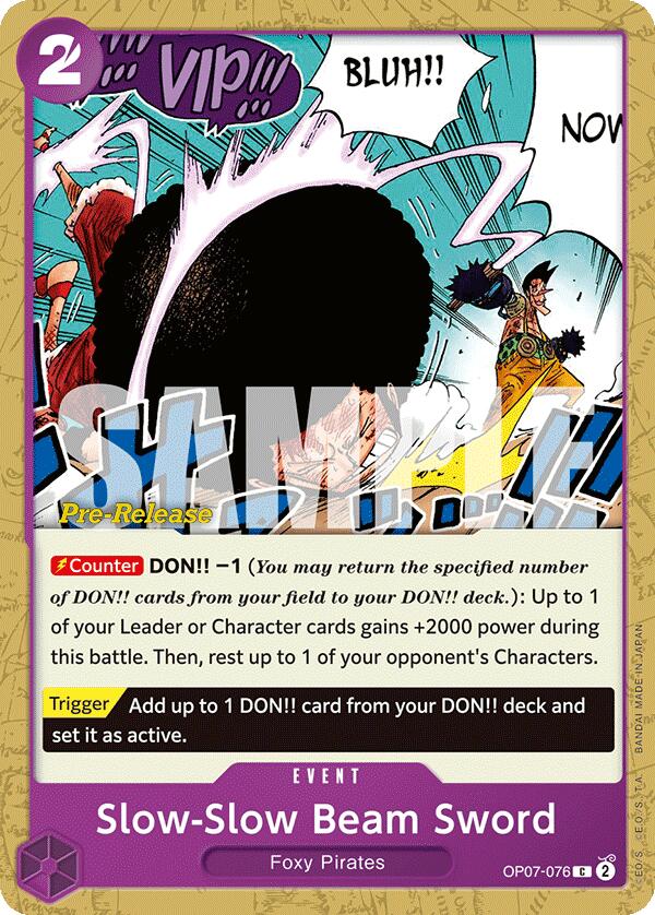 Slow-Slow Beam Sword [500 Years in the Future Pre-Release Cards] Bandai