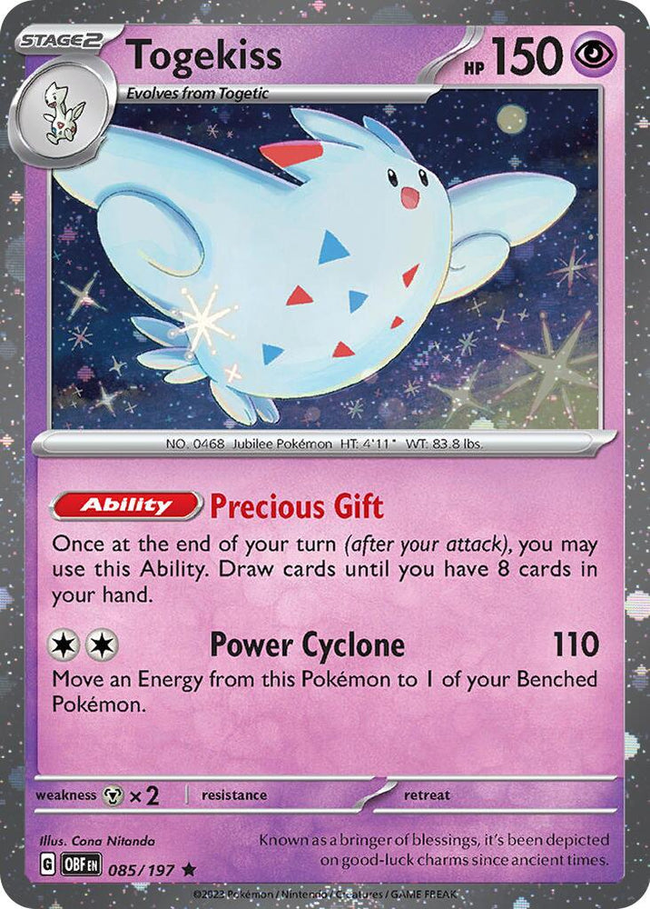 Togekiss (085/197) (Cosmos Holo) [Scarlet & Violet: Obsidian Flames] Pokémon