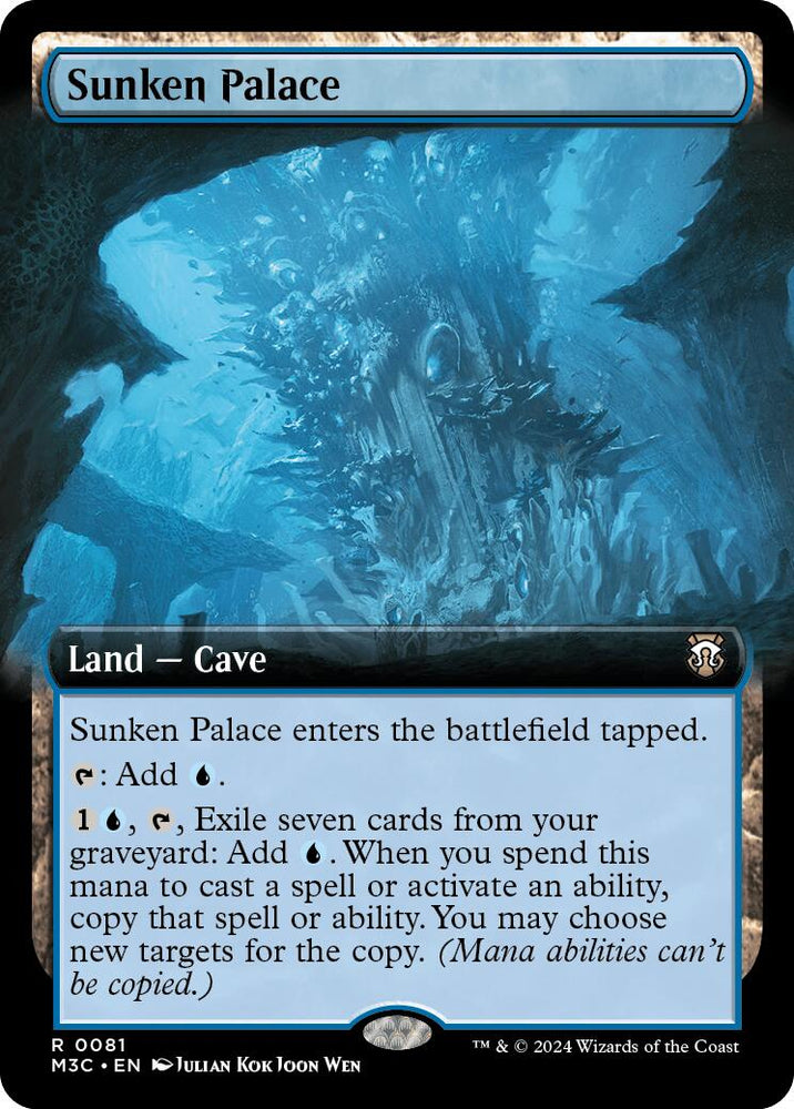 Sunken Palace (Extended Art) (Ripple Foil) [Modern Horizons 3 Commander] Magic: The Gathering