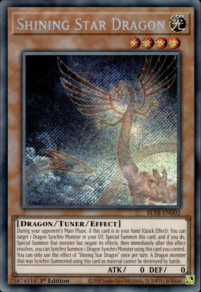 Shining Star Dragon [BLTR-EN002] Secret Rare Yu-Gi-Oh!