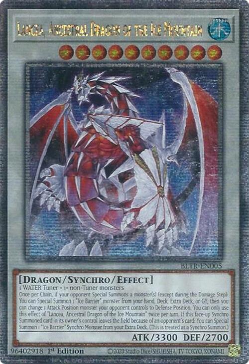 Lancea, Ancestral Dragon of the Ice Mountain (Quarter Century Secret Rare) [BLTR-EN005] Quarter Century Secret Rare Yu-Gi-Oh!