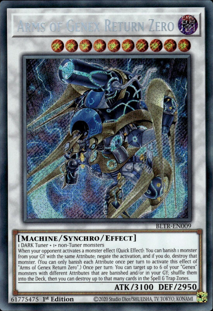 Arms of Genex Return Zero [BLTR-EN009] Secret Rare Yu-Gi-Oh!