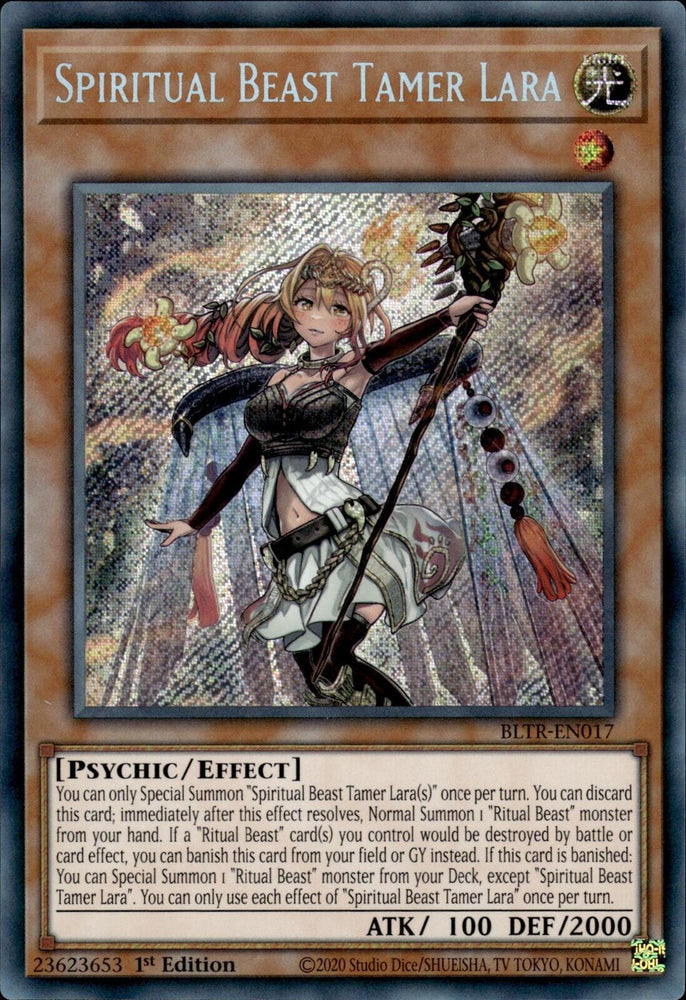 Spiritual Beast Tamer Lara [BLTR-EN017] Secret Rare Yu-Gi-Oh!