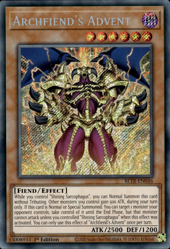 Archfiend's Advent [BLTR-EN046] Secret Rare Yu-Gi-Oh!