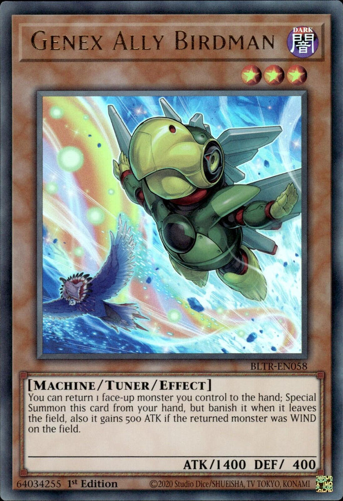 Genex Ally Birdman (Alternate Art) [BLTR-EN058] Ultra Rare Yu-Gi-Oh!