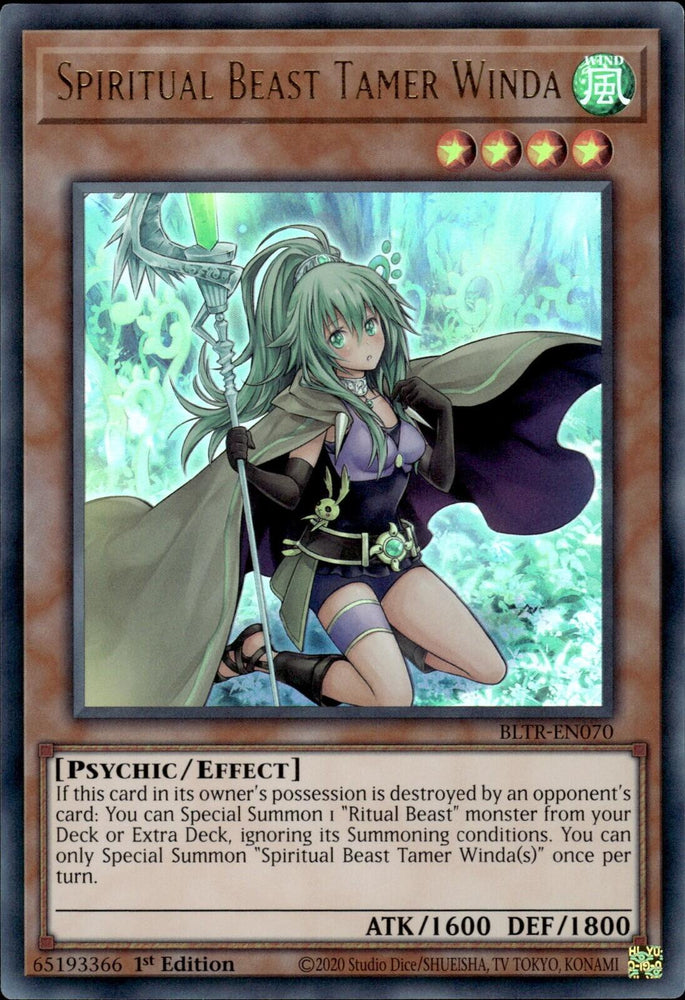 Spiritual Beast Tamer Winda [BLTR-EN070] Ultra Rare Yu-Gi-Oh!
