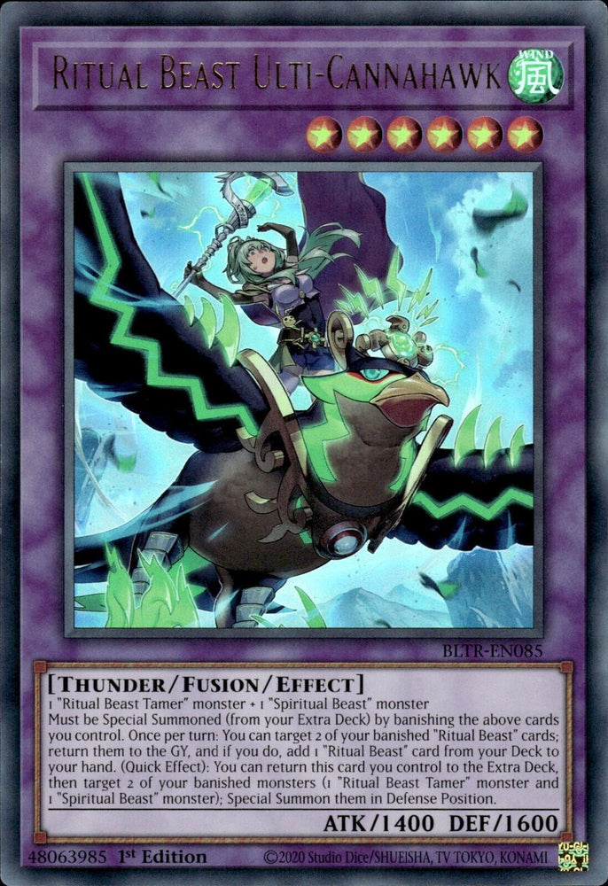 Ritual Beast Ulti-Cannahawk (Alternate Art) [BLTR-EN085] Ultra Rare Yu-Gi-Oh!