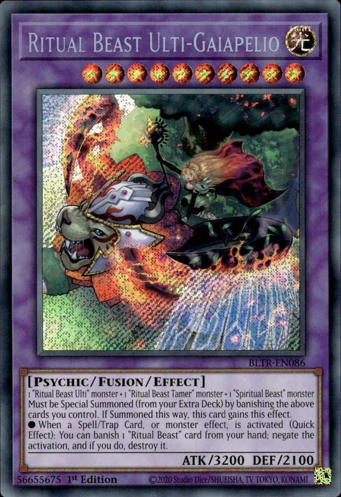 Ritual Beast Ulti-Gaiapelio [BLTR-EN086] Secret Rare Yu-Gi-Oh!