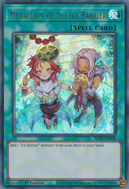 Medallion of the Ice Barrier (Alternate Art) [BLTR-EN098] Ultra Rare Yu-Gi-Oh!