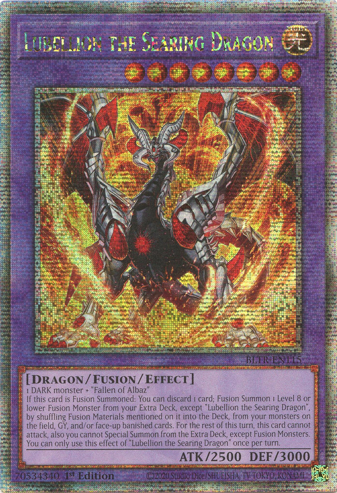 Lubellion the Searing Dragon (Quarter Century Secret Rare) [BLTR-EN115] Quarter Century Secret Rare Yu-Gi-Oh!