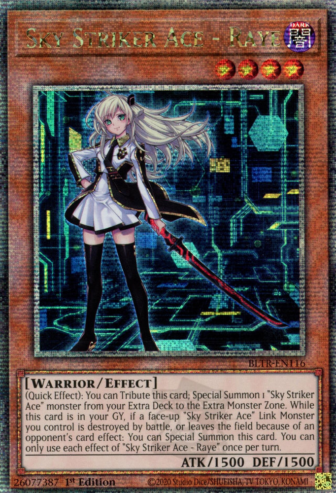 Sky Striker Ace - Raye (Quarter Century Secret Rare) [BLTR-EN116] Quarter Century Secret Rare Yu-Gi-Oh!