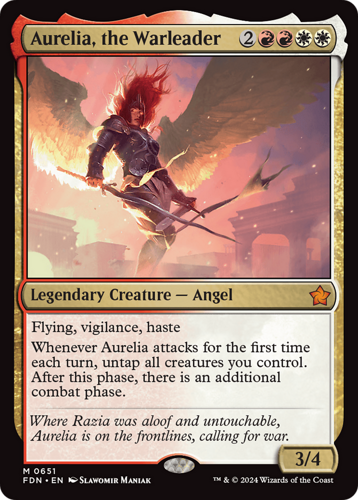 Aurelia, the Warleader [Foundations] Magic: The Gathering