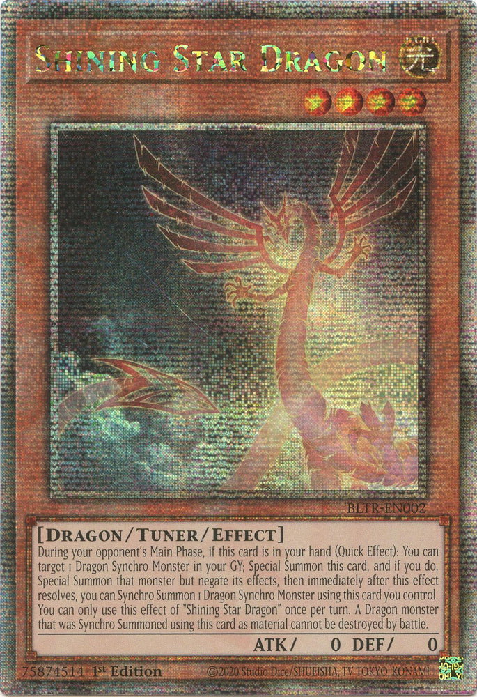Shining Star Dragon (Quarter Century Secret Rare) [BLTR-EN002] Quarter Century Secret Rare Yu-Gi-Oh!