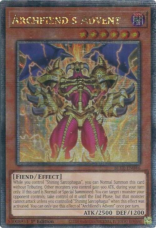 Archfiend's Advent (Quarter Century Secret Rare) [BLTR-EN046] Quarter Century Secret Rare Yu-Gi-Oh!
