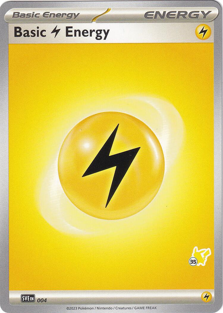 Basic Lightning Energy (004) (Pikachu Stamp #35) [Battle Academy 2024] Pokémon