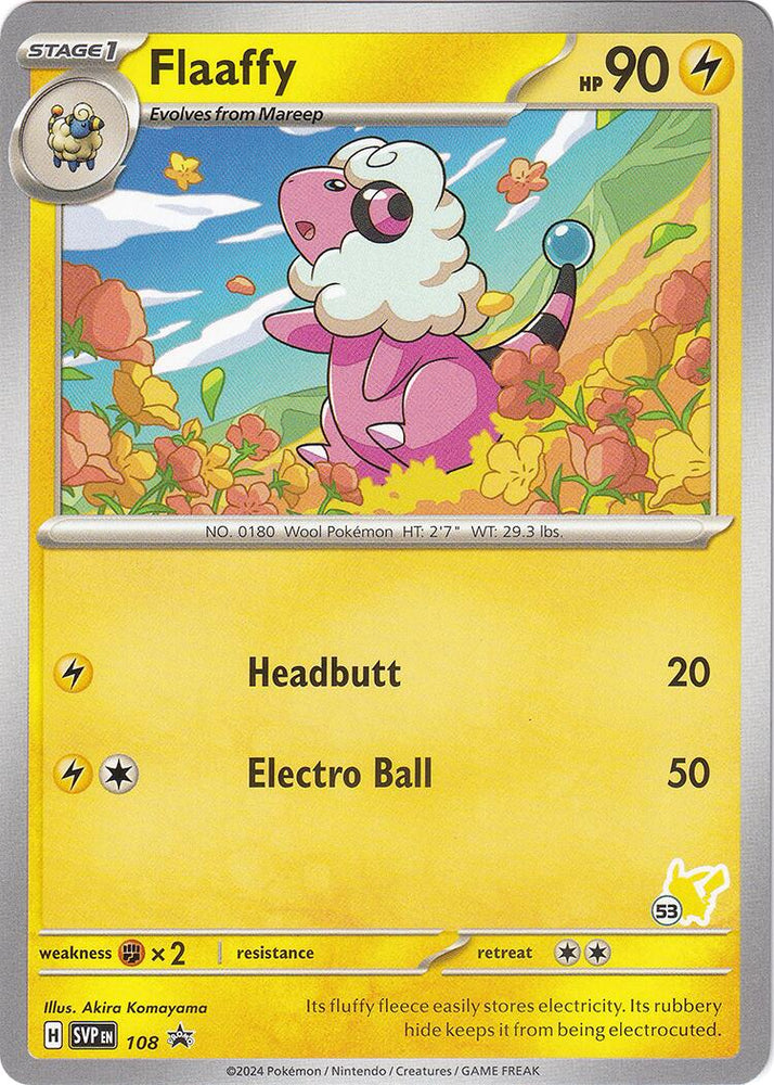 Flaaffy (108) (Pikachu Stamp #53) [Battle Academy 2024] Pokémon