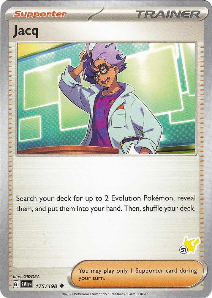 Jacq (175/198) (Pikachu Stamp #51) [Battle Academy 2024] Pokémon