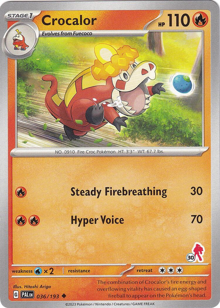 Crocalor (036/193) (Armarouge Stamp #30) [Battle Academy 2024] Pokémon