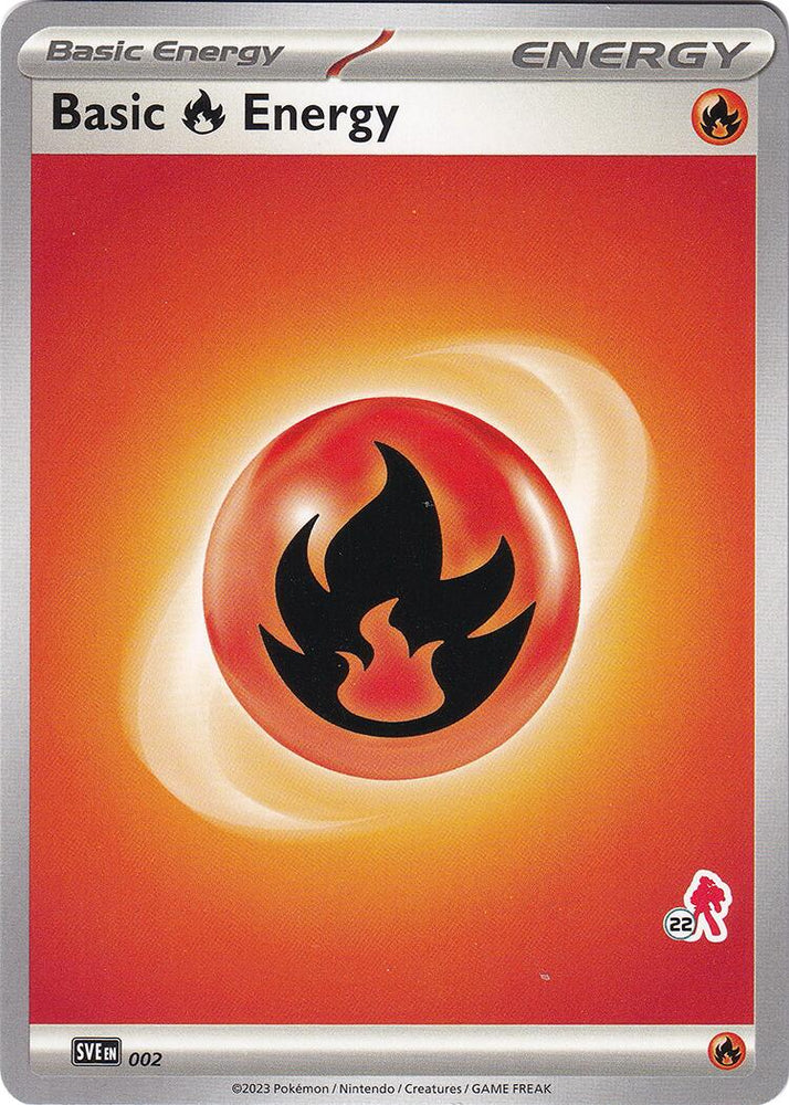 Basic Fire Energy (002) (Armarouge Stamp #22) [Battle Academy 2024] Pokémon