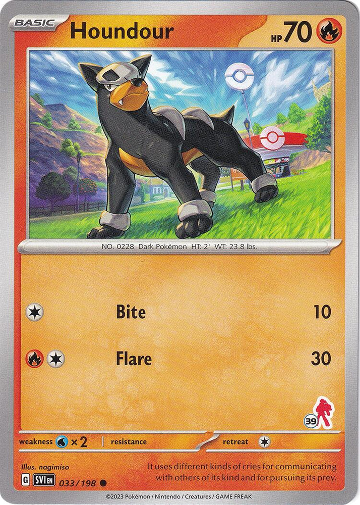 Houndour (033/198) (Armarouge Stamp #39) [Battle Academy 2024] Pokémon