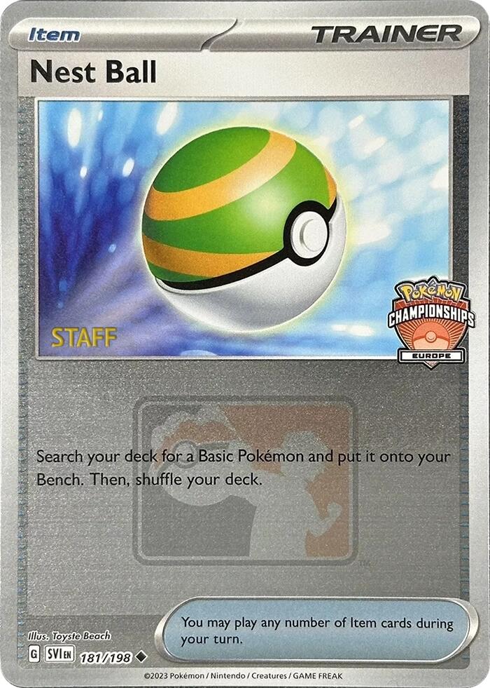 Nest Ball (181/198) (2024 Europe Championships Staff) [League & Championship Cards] Pokémon